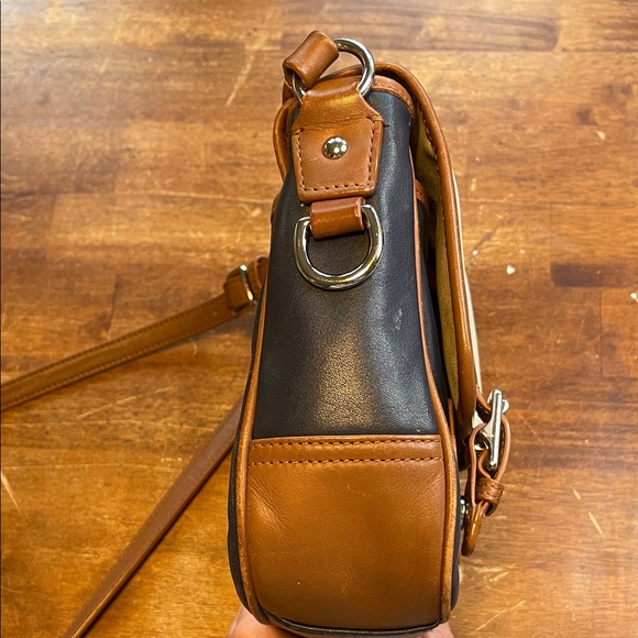 Coach Cream, Blue, and Brown Leather Crossbody Bag - Picture 7 of 16